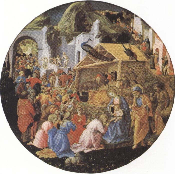 Sandro Botticelli filippo lippi,Adoration of the Magi (mk36) oil painting picture